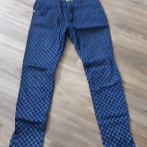 Checkered super skinny pants